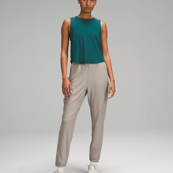 NWT Lululemon Adapted State High-Rise Fleece Jogger Full Length in Riverstone - Picture 2 of 4